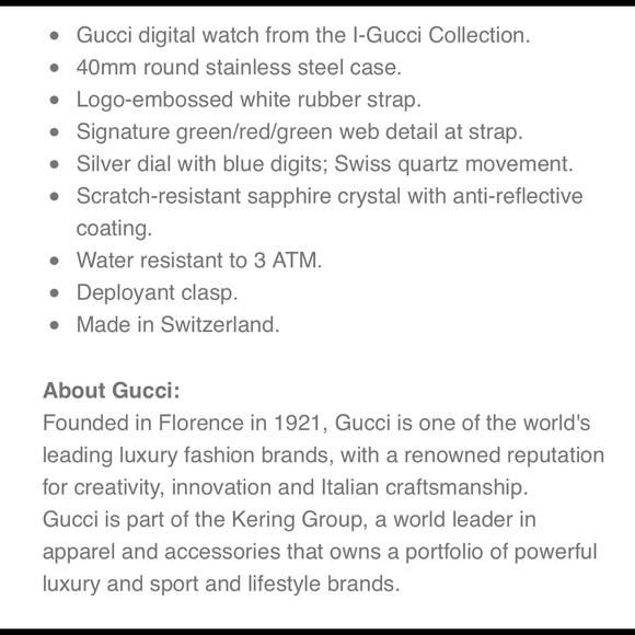 Gucci 44mm digital watch - Picture 2 of 8